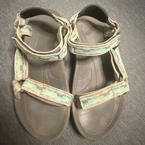Teva Hurricane XLT2 Sandals Womens 8 Grey Aqua Geometric Sport Hiking 1017424